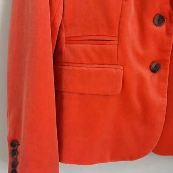 J.Crew Velvet Schoolboy Blazer Jacket Burnt Orange 16T NWT - Picture 4 of 5